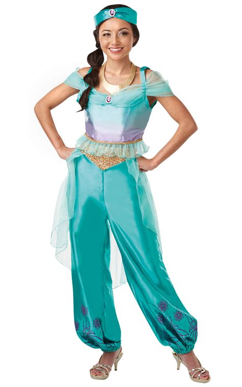 Womens Ladies Jasmine Fancy Dress Costume Outfit Aladdin Princess Uk 12