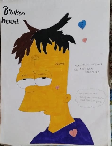 I Made Xxxtentacion As Simpsons Character R Drawing