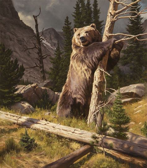 Bear Realistic Painting By Dustin Van Wechel Wildlife Paintings