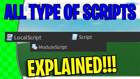 All Type Of Roblox Scripts Explained Youtube