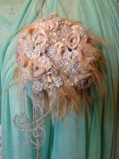 Great Gatsby Bouquet That I Made With Brooches Pearls And
