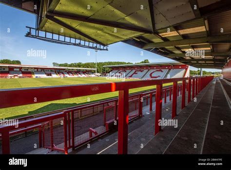 General View Of North Stand From The East Stand Football Terracing At Lamex Stadium Broadhall