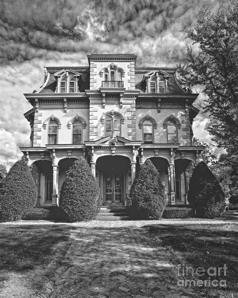 Victorian House Black And White Photograph By Timothy Flanigan Fine