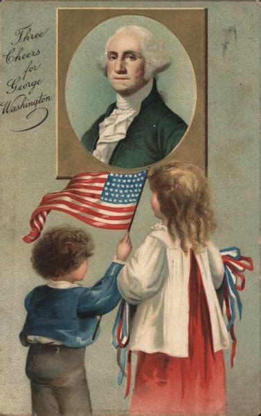 Three Cheers For George Washington Presidents Day Postcard