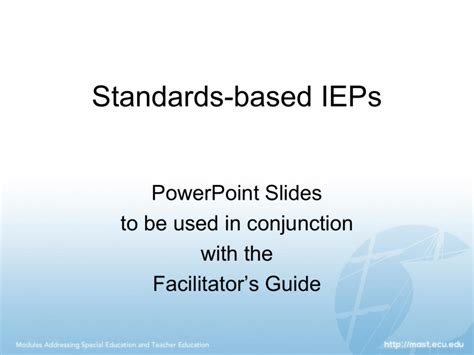 powerpoint® standards based ieps mast