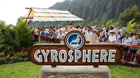 The Gyrosphere Is A Sphere Shaped Ride In Jurassic World That Takes Tourists Around An Area With