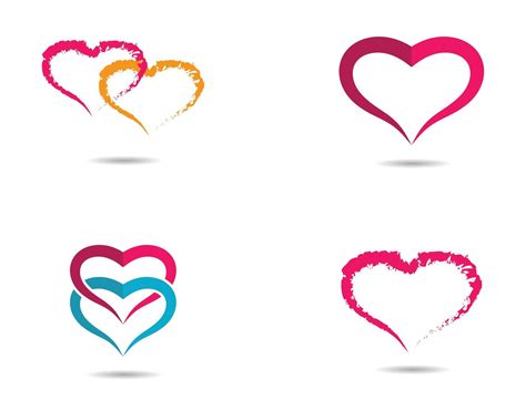 Love Hearts Interlocking Logo Set 1100166 Vector Art At Vecteezy