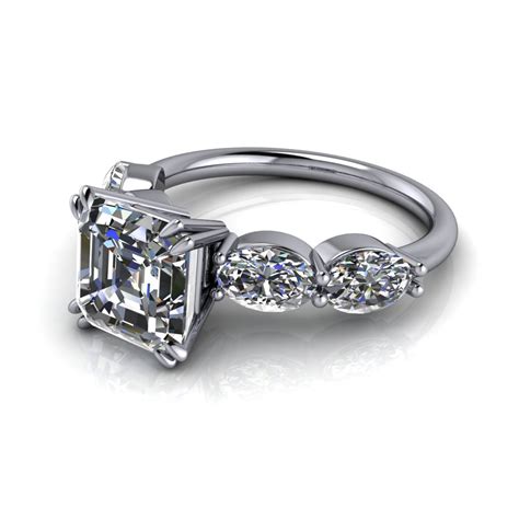 Bel Viaggio Designs - Moissanite & Diamond Engagement Ring 4.52 ctw