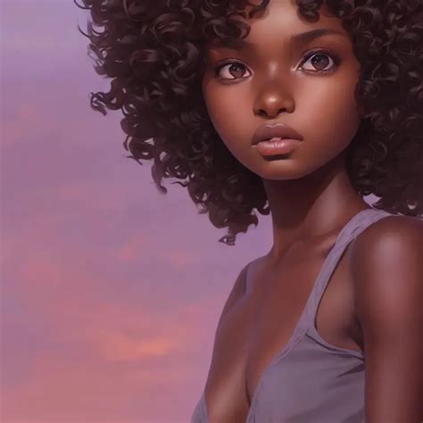 portrait of a melanin brown skin girl smooth soft s openart