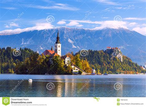 Bled With Lake Slovenia Stock Image Image Of Autumn 79918445
