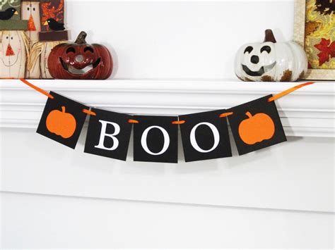 Halloween banner pumpkin banner halloween decor boo | Etsy