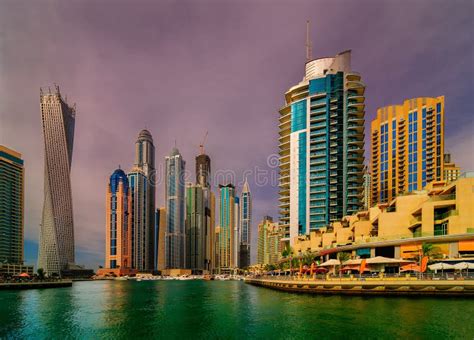 Amazing Dubai Marina Skyline Dubai United Arab Emirates Stock Photo