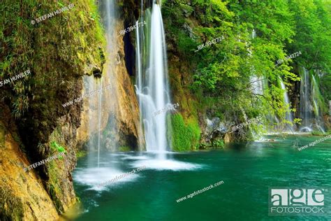 Waterfall Plitvice Lakes National Park Plitvice Jezera Lika Senj