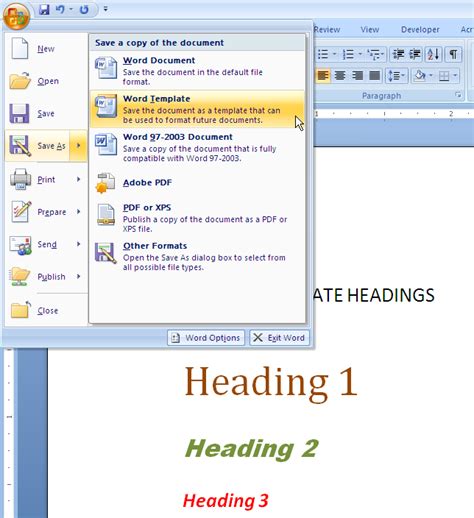 How To Switch Templates For A Ms Word 2007 Or Word 2010 Technical