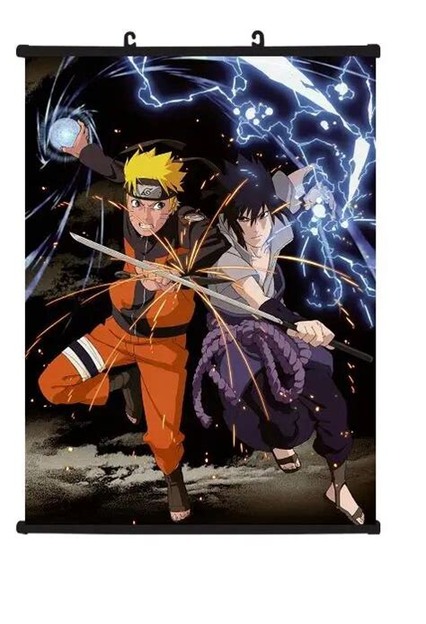 Naruto Sasuke Uchiha And Uzumaki Home Decor Japan Anime Poster Wall