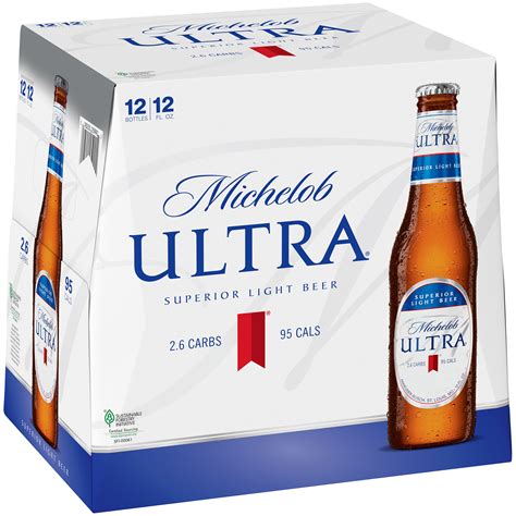 Michelob Ultra Light Beer 12 Pack Beer 12 Fl Oz Bottles Walmart
