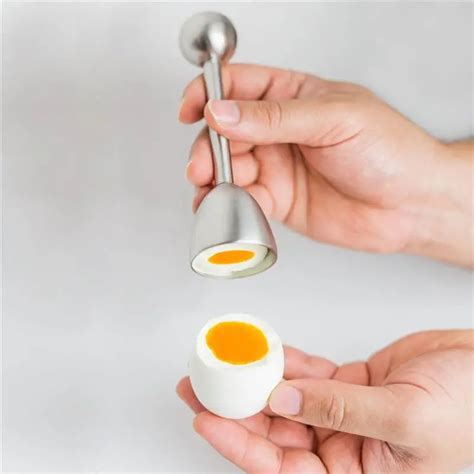 Lemonbest Stainless Steel Egg Topper Set Hard Soft Boiled Egg Cracker
