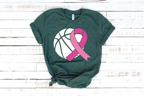 Basketball Tackle Breast Cancer Svg Awareness Ribbon Svg Ribbon 1454s By Hamhamart Thehungryjpeg