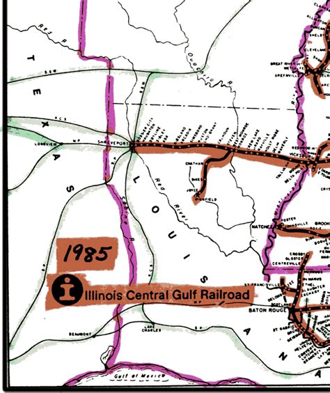Illinois Central 1985 System Map