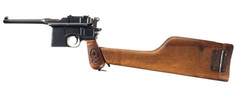 World War I Imperial German 1896 Red 9 Broomhandle Mauser Pistol With