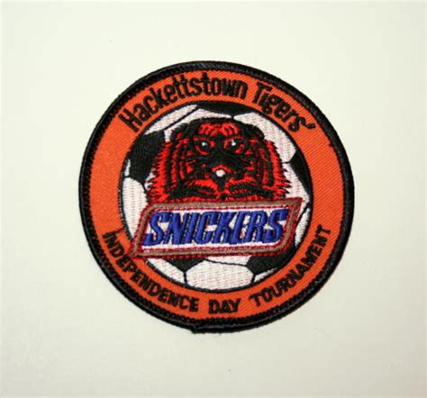 2 Soccer Team Hackettstown Nj Tigers Mars Snickers Tournament Patch New