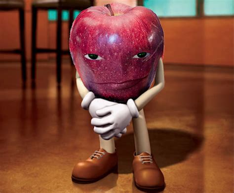 Standing Wapple Apple With A Face Wapple Know Your Meme