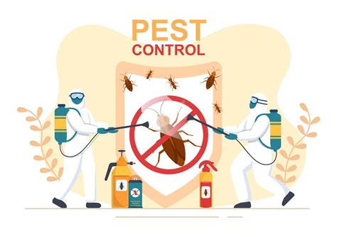 Pest Control Service With Exterminator Of Insects Sprays And House