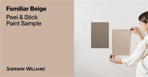 Familiar Beige Paint Sample By Sherwin Williams 6093 Peel And Stick