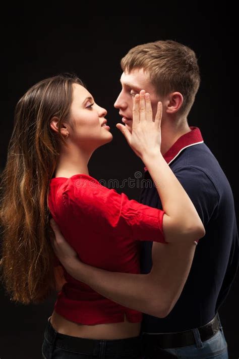 Portrait Of A Passionate Couple Stock Image Image Of Girl Face 79871527