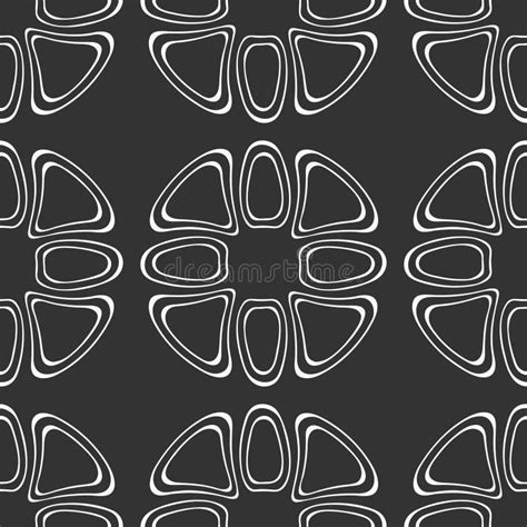 Abstract Seamless Vector Pattern With Round Geometric Shapes Symbols