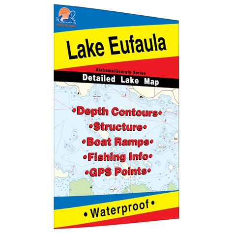 Lake Eufaula Walter F George Reservoir Gaal Fishing Map