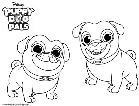 You can find here 2 free printable coloring pages of puppy dog pals. Puppy Dog Pals Coloring Pages - Free Printable Coloring Pages