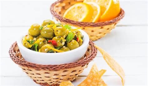 Orange And Mint Marinated Olives Olives At Your Table