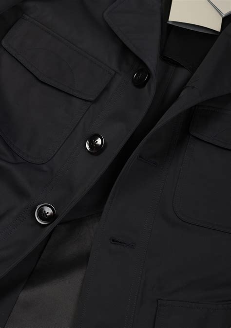 Tom Ford Black Military Field Jacket Coat Size 52 42r Us Outerwear