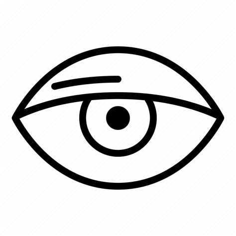 Eye Eyeball Look Optical See Silhouette View Icon Download On