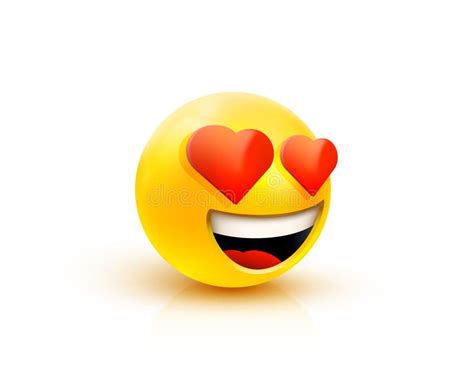Amor ícone Emoticon Ama Corações Nos Olhos Vetor Emoticon Emoji Coração Plano No Símbolo Dos
