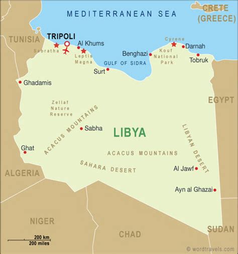 Libye Carte et Image Satellite