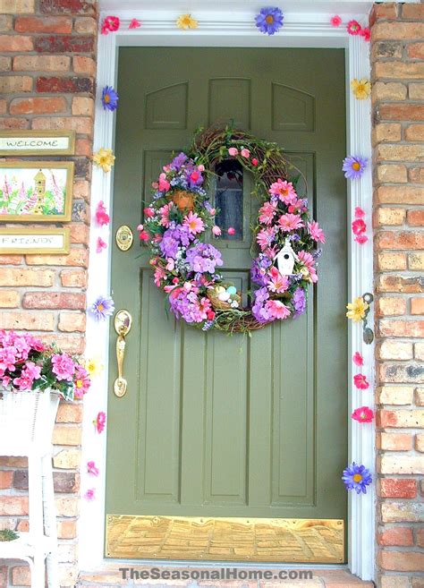 Spring And Easter Outdoor Door Decoration The Seasonal Home