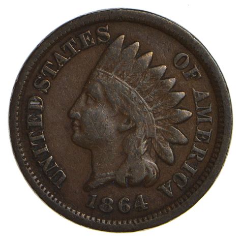 Bronze 1864 Indian Head Cent Tough Property Room