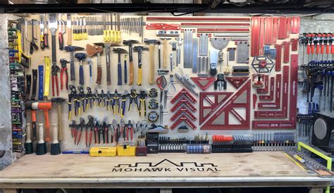 Tool wall! Finally got some of my hand tools organized. Cramped ...