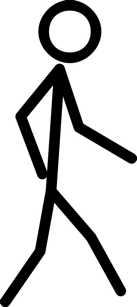 Clipart Stick Figure Walking Clipartix
