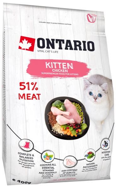 Ontario Kitten Chicken Turkey сухой корм для котят с индейкой весом 400