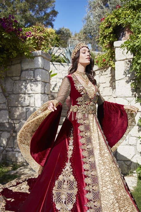 Ottoman Red Kaftan Set Turkish Traditional Clothes Kaftan Online In
