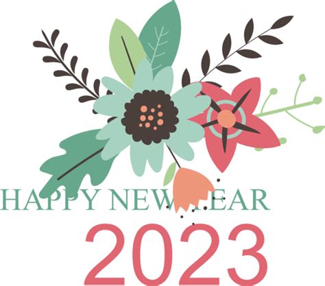 New Year Design Royalty Free Flower For Happy New Year 2023 For New