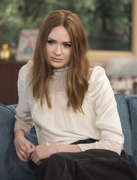 Karen was raised in a catholic home, but her parents were nevertheless supportive of her odd horror movie interests. KAREN GILLAN at This Morning Show in London 04/25/2017 ...