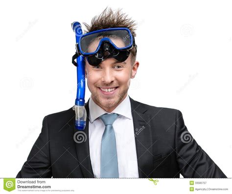 Businessman Wearing Suit And Goggles Stock Image Image Of Business