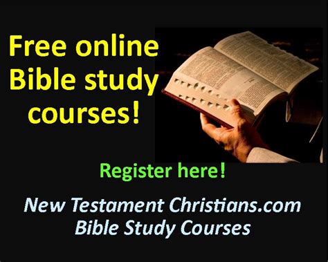Maybe you would like to learn more about one of these? Free Online Bible Study Course Ad - 3 | New Testament ...