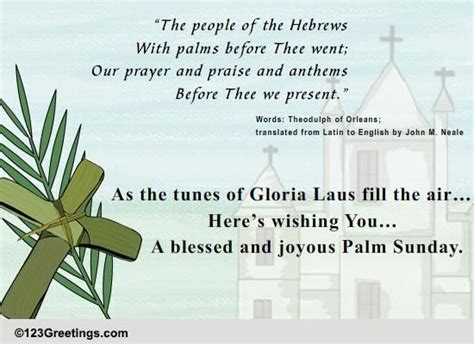 On this day there are many peoples search by social media like happy palm sunday history and wishes idea. Blessed And Joyous Palm Sunday... Free Palm Sunday eCards ...