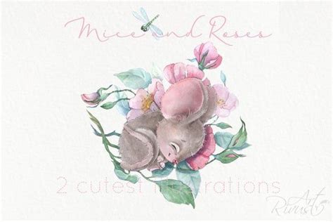 A Watercolor Drawing Of A Baby Elephant Surrounded By Flowers