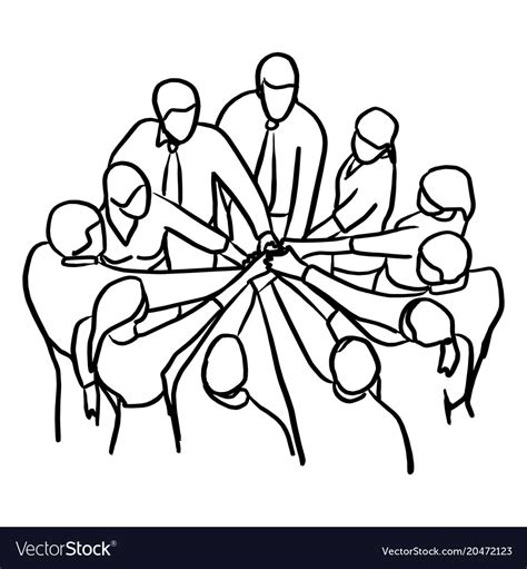 Business People Teamwork Join Hands Royalty Free Vector